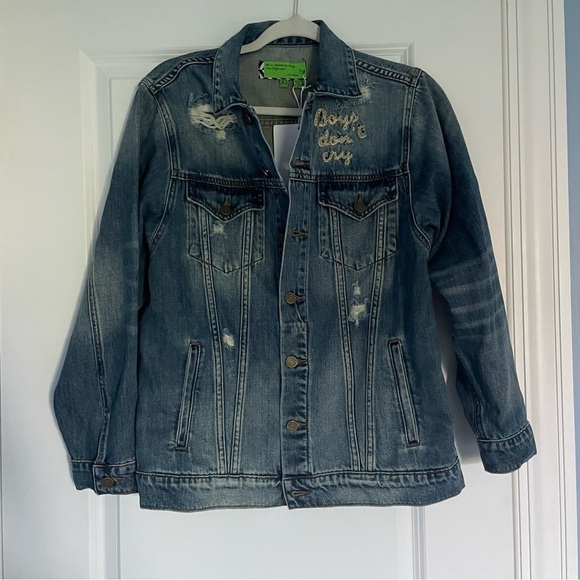 New! Sandrine Rose x Free People boys don’t cry Jean Jacket nwt 18295 - Picture 3 of 15